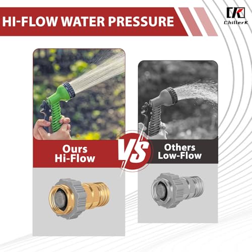 Chillerk RV Hi-Flow Water Pressure Regulator 40-50 psi, 3/4 Inch Thread Lead-Free Brass Inline Water Pressure Reducer for Camper, Trailer, RV Plumbing System