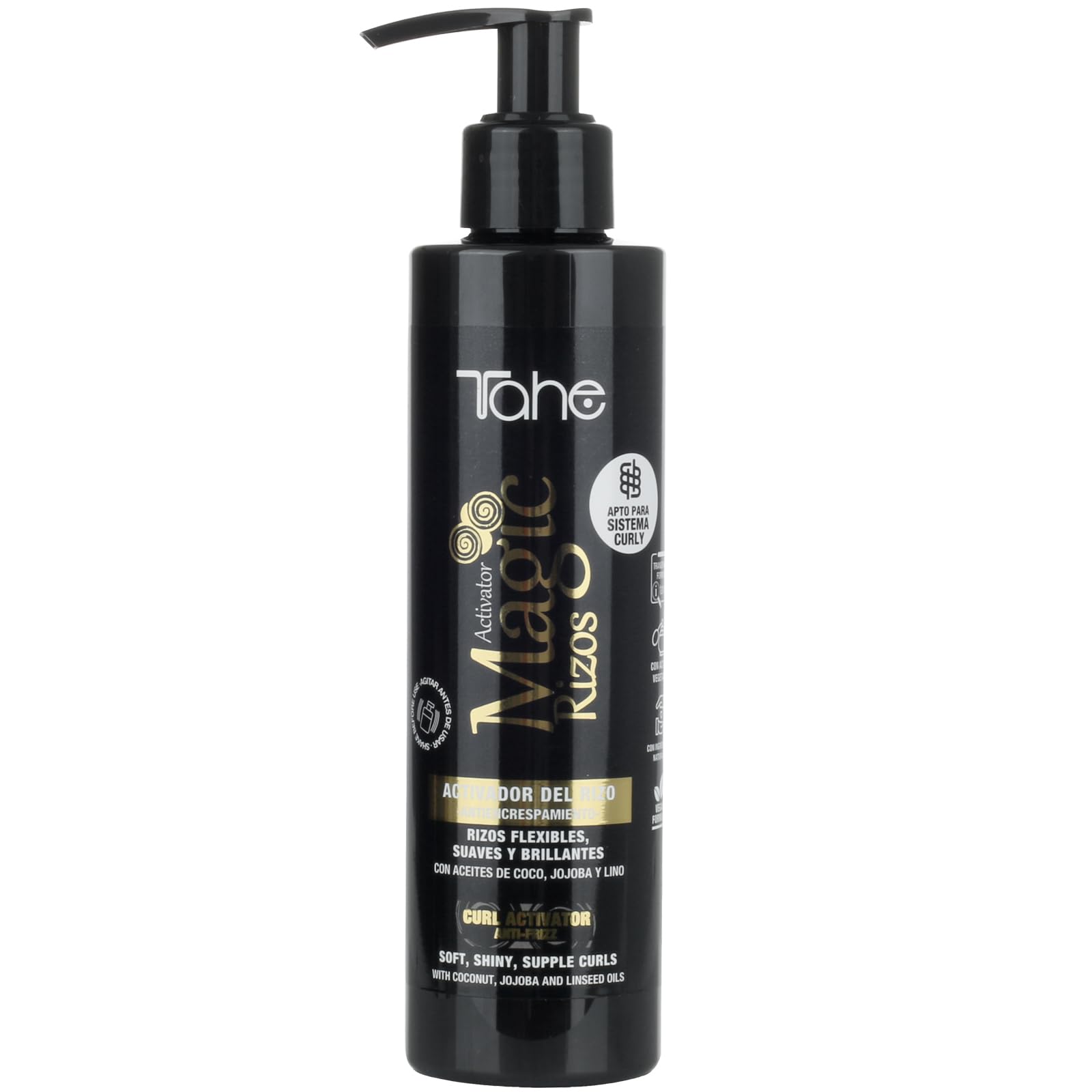 TaheMagic Rizos Anti-frizz Curl Activator with Coconut, Jojoba and Linseed Oil (200 ml)