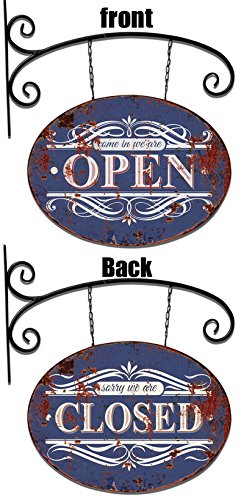 Insegna Braccio in Ferro Targa Aperto/Chiuso 50x42x2 cm