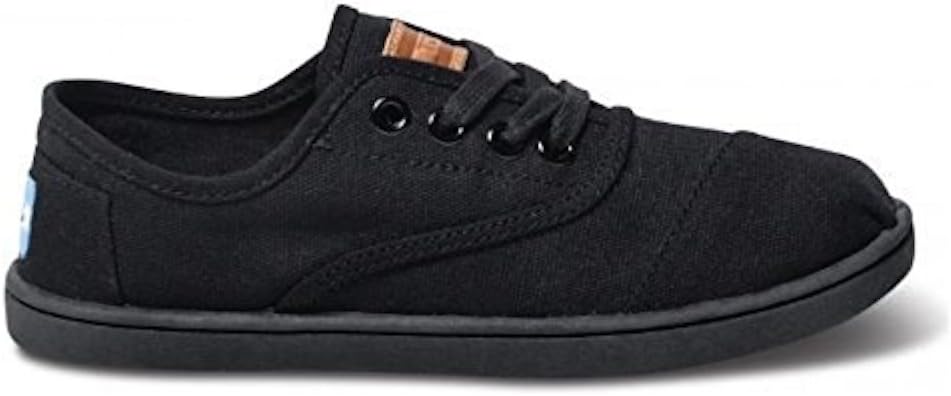 Toms Youth Cordones Black Canvas Size Y12