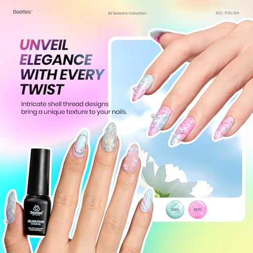 Image of Beetles Cat Eye Gel Nail Polish Set, 53 PCS 48 Colors Gel Polish Kit with Pink Blue Purple Green Red Shades, Glitter Jelly Pearl Nail Gel, Base Coat, Glossy Matte Top Coat & Magnet