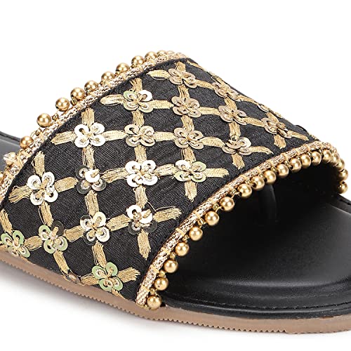 Image of Marc Loire Women Soft Comfortable Embellished Flats