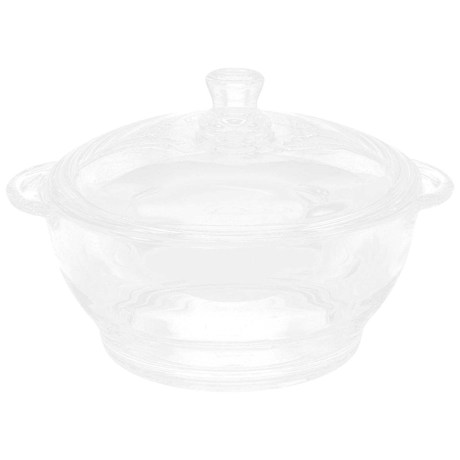 Marmite à ragoût en verre avec couvercle récipient cuisson lente faitout ménager 2,5l