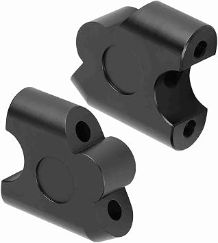 Handle Bar Riser plus back, 22mm Universal Motorcycle Handle Bar Riser Handlebar risers riser kit 22mm motorcycle Clamp Back Move Mount Adapter(Black)