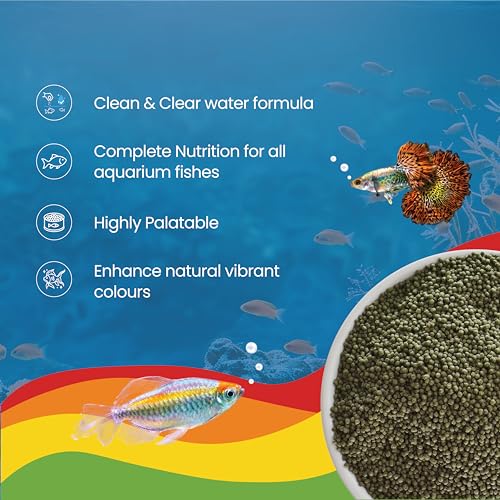 Image of Micro Floating Fish Food Pellets 50g | 0.9mm Pellet Size | Highly Digestible & Nutritious Fish Feed for All Aquarium Fish