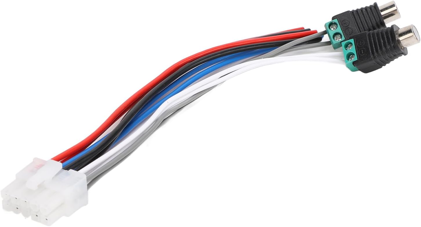 Power Input Speaker Wire Harness, 10 Pin Plug Power Input Speaker Harness with Connector for Dual TBX10A Amplifiers TBX10A