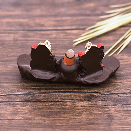 Image of CRAFTAM Fountain Laxmi Ganesha Smoke Backflow Incense Holder Idol with 20 Incense Cone