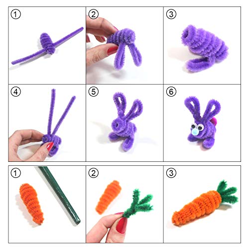 VICOVI 200 PCS Pipe Cleaners Craft in 10 Colors Chenille Stems with 20 Pom Poms & 60 Wiggle Eyes for DIY Art Creative Crafts Decorations School Projects (6 mm x 12 Inch) Fun DIY Art