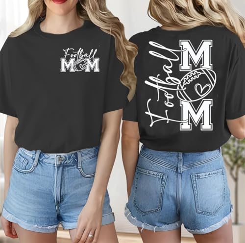 Game Day Shirts Women Football Shirt Sunday Funday T-Shirt Vintage Leopard Print Tee Casual Graphic Tee Tops2