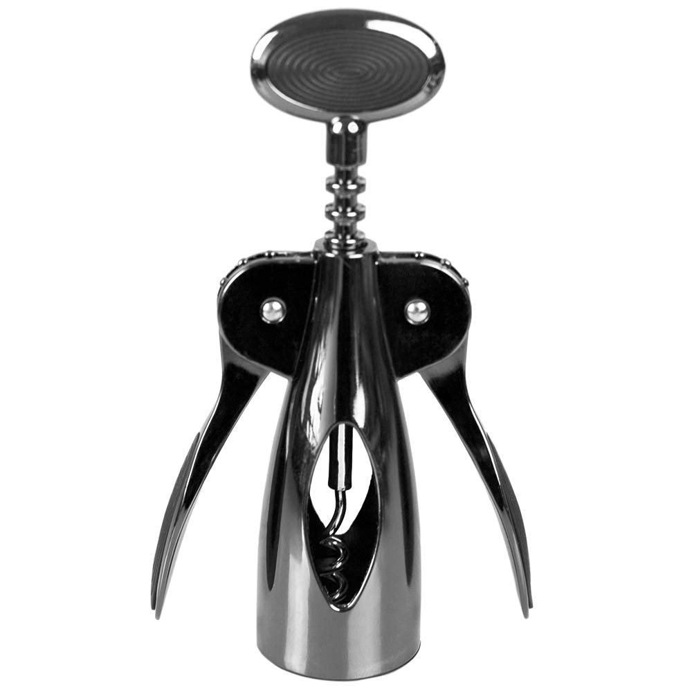 Home BasicsNova Collection Zinc Kitchen Gadgets Tool with Smooth Grip, Easy to Use, Store and Clean, Black Onyx, Stainless Steel, Wing Wine Corkscrew