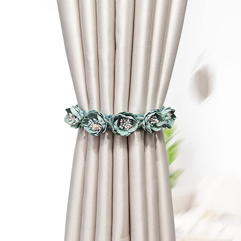2 Pack Magnetische Gordijn Tiebacks, Bloem Decoratief