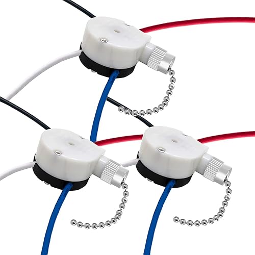 Miniatura 8 de Zing Ear ZE-208S E89885 - Interruptor de ventilador de techo de 3 velocidades y 4 cables, interruptor de ventilador de techo, interruptor de control