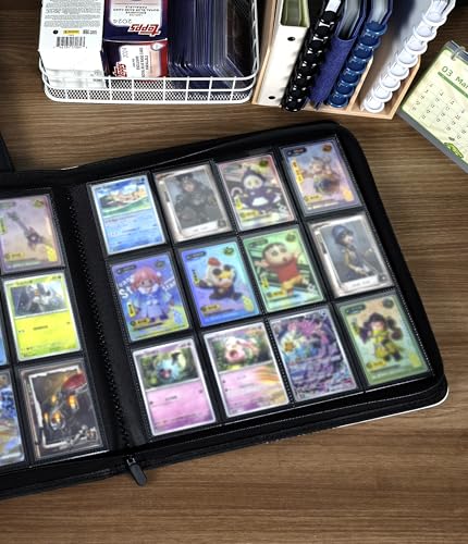 Image of Premium 12 Pocket Card Binder, Holds 480 Cards for MTG TCG Sports Game Cards(Black,12 Pocket)