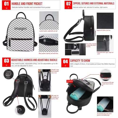 Rweroyiu RE-XTAI023Z4+ Mini Backpack Purse For Women, Small Backpack For Teen Girls Personalized Design Your Own Photo Logo Name Waterproof Shoulder Bag Tote Handbag Kids School Bookbag thumb #5