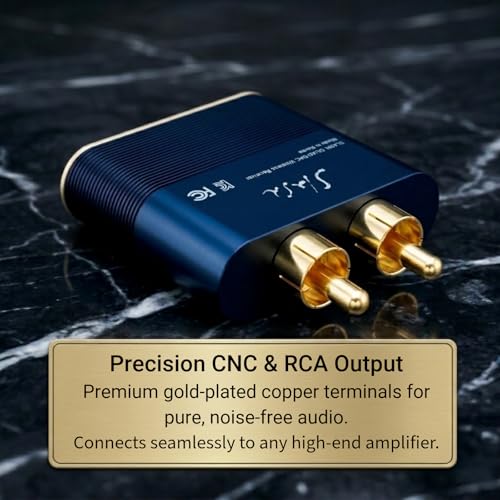 Image of SLASH 6 LDAC Hi-Res Bluetooth USB DAC | Optical In /Out, Analog In, aptX Adaptive, HD & AAC. RCA Stereo for Home Stereo Amp
