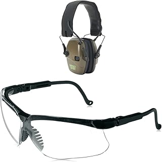 Howard Leight Impact Sport Bluetooth 5.0 Electronic Shooting EarmuffwithHoward Leight by Honeywell Genesis Sharp-Shooter Shooting Glasses, Clear Lens (R-03570) - HOWARD LEIGHT