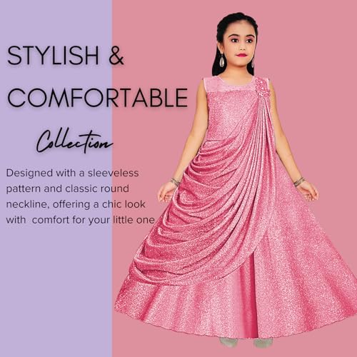 Image of Z Z D Fashion 7040 Trendy Party Sequin Work Full Length Gown Dress for Girls