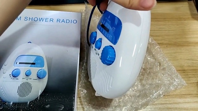 Bathroom Radio ZAK168 Waterproof Shower Radio 3V 0.5W AM/FM Radio With Top Handle And Adjustable Volume Shower Radio Waterproof