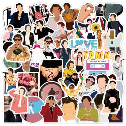 BDSHUNBF 100 pezzi adesivi Singer Harry Styles Stickers Trendy vinile adesivi adesivi impermeabili durevoli per laptop bottiglie d'acqua skateboard