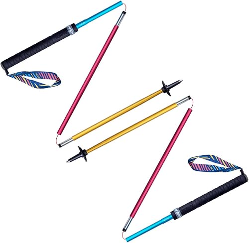AONIJIE 2 PCS Walking Sticks Folding Z Trekking Poles with EVA Grip, Quick Lock, Shock Absorbent, Lightweight
