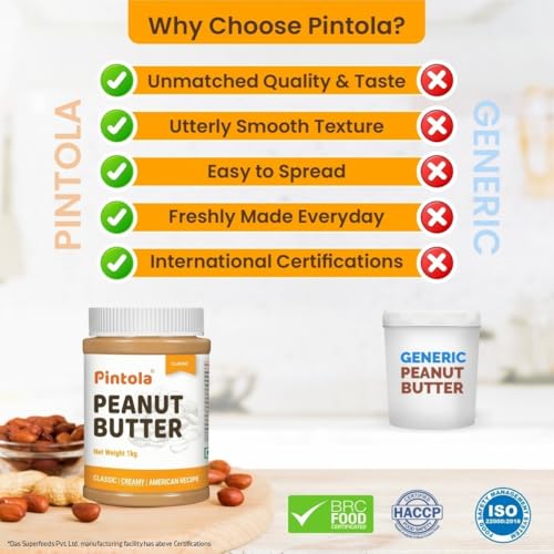 Image of Pintola Combo-Classic Creamy Peanut Butter 350 Gram + Rice Cake Multigrain Salted 130 Gram, 100% Pure Roasted Peanuts Butter, Smooth Protein Spread Nut Butter With Organic Rice Cakes