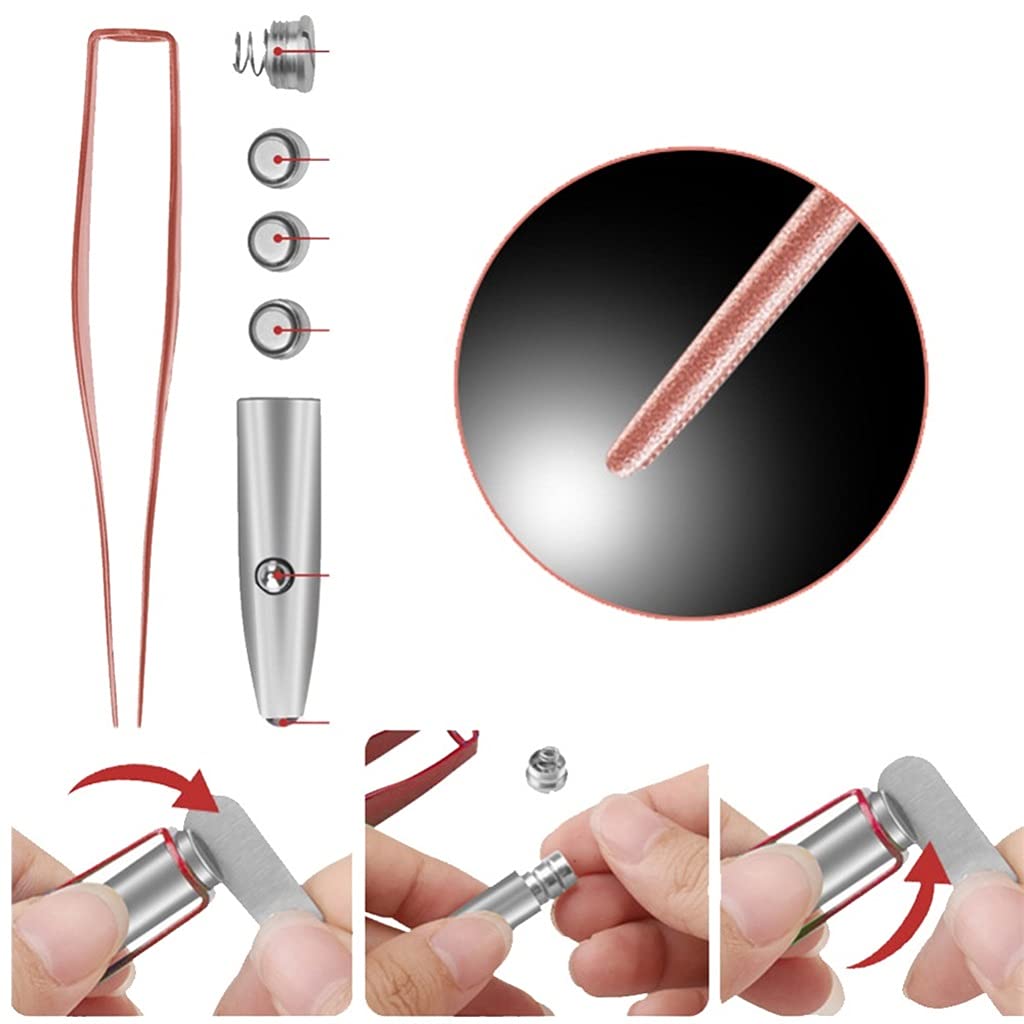 Ear Cleaner LED Torcia Earpick Rimozione Cera Pinzette Luminoso Bambini In Acciaio Inox Remover