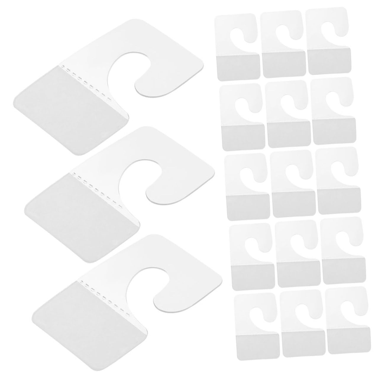 STOBAZA 100 Pcs Self Adhesive Hooks for Retail Display Clear Plastic Hanging Tabs Sticky Tabs for Hanging Strong Adhesive Display Tags Adhesive Hang Tabs