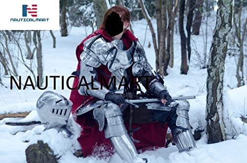 NauticalMart Medieval Knight Wearable Full Suit of Armor- LARP Custom Size Halloween Costume