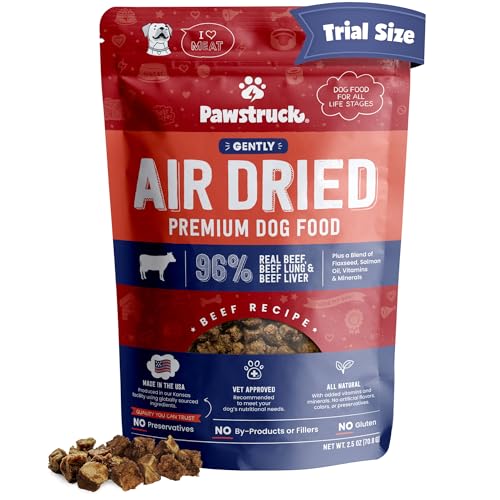 Pawstruck All Natural Air Dried Dog Food w/Real Beef - Grain Free, Made in USA,...