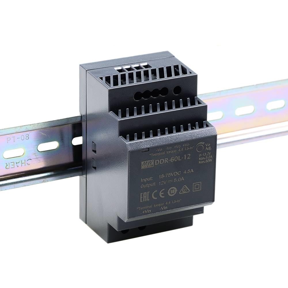 Mean Well DDR-60L-24 Convertitore DC-DC tipo guida DIN da 60 W, 24 V/2,5 A