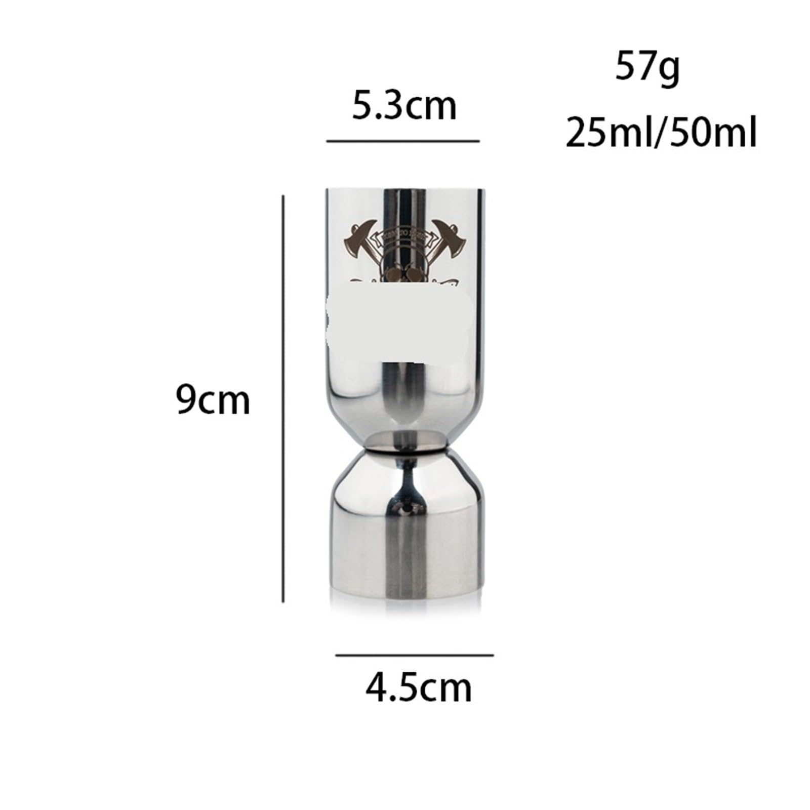 Cocktail Jigger 25/50 ml Edelstahl-Messbecher, Messbecher for Cocktails, Shots, Getränke, Spirituosen, gemischte Becher, Flüssigkeitsmessbecher(3PCS 25 50ml)