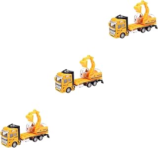 ibasenice 3pcs Kids Playset Pull Back Toys Baby Project Car Child Car Toys Engineering Vehicle Model Child