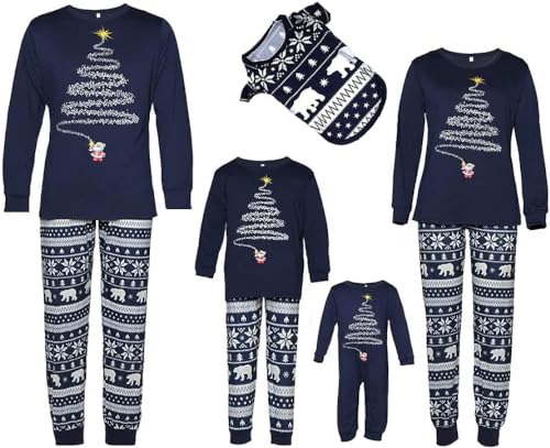 Family Christmas Pajamas Matching Sets Xmas Matching Pjs for Adults Kids Baby Dog Holiday Home Xmas Family Sleepwear Set3