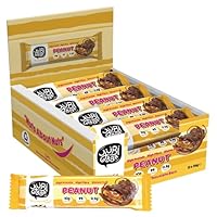 YuBi Peanut - 12er Pack - Proteinriegel - 99 Kalorien, proteinreich, ballaststoffreich, zuckerarm, gluten- und milchfrei - 420g