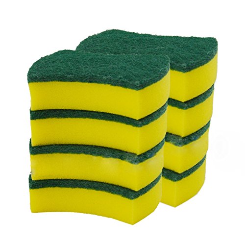 10 Unidades, multiusos en forma de U scrunge Scrub Esponja Brite Heavy Duty Scrub Esponja