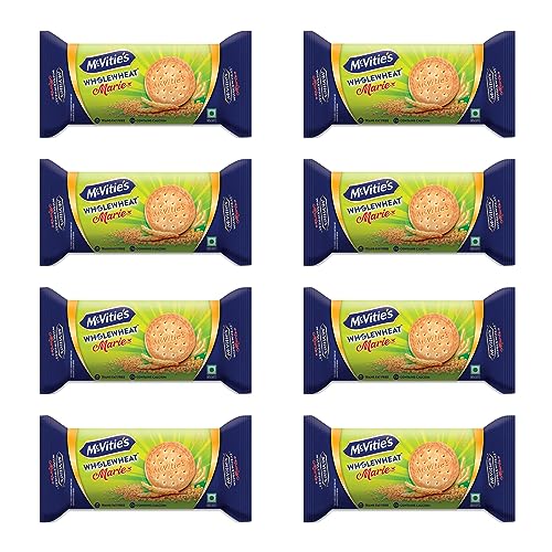 Image of McVitie's Wholewheat Marie Biscuits with Goodness of Calcium, 195g (Pack of 8)