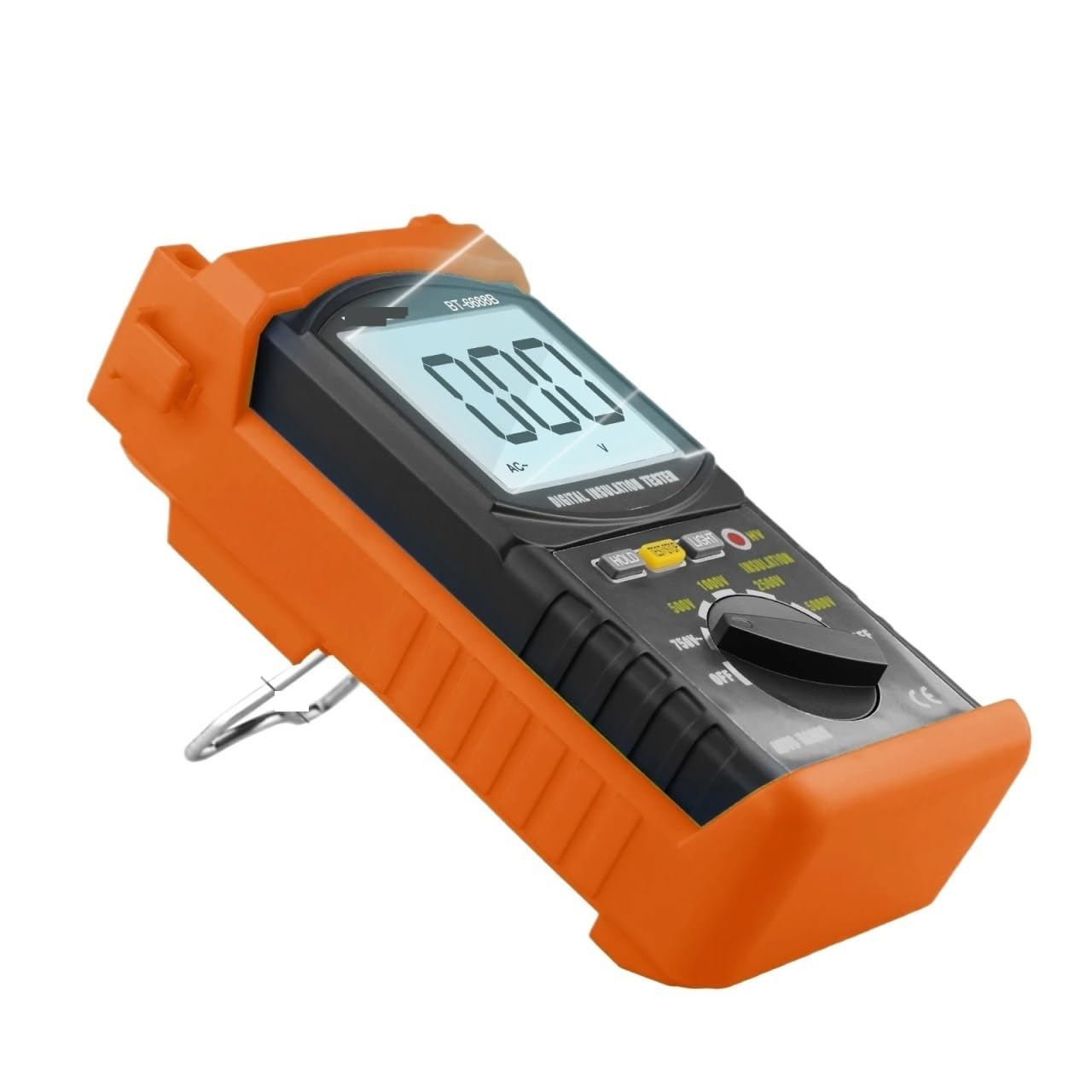 Analizador de Redes Eléctricas, BTMETER Probador de resistencia aislamiento digital portátil, rango voltaje hasta 5000 V, herramienta megóhmetro dieléctrico BT-6688B