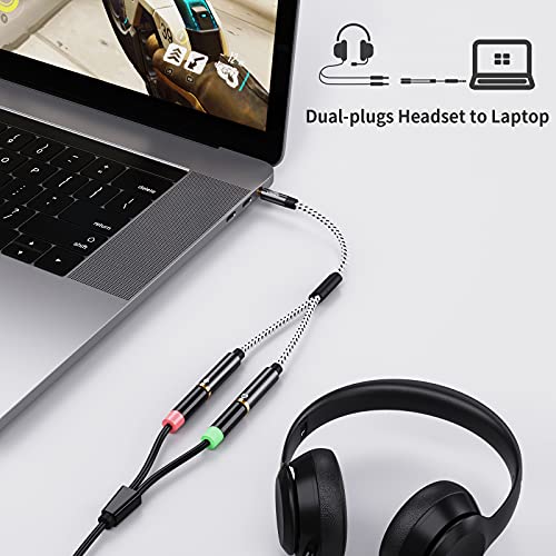CableCreation Y Splitter Audio 3.5mm 0.2 m miniatura 2