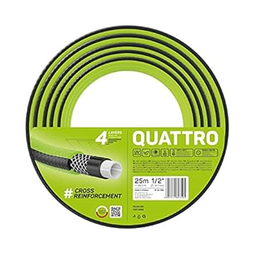 Cellfast 10-065 QUATTRO Tubo da giardino, Verde, 1/2"