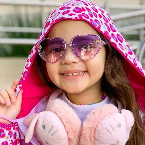 Kids Heart Shaped Sunglasses Cute Bee Sunglasses for Toddler Girls Boys Age 1-10 Eyewear Outdoor Beach3