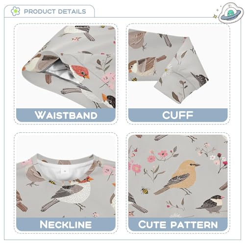 JUNZAN Cute House Sparrow Birds Kids Boys Hoodie Sweatshirt Fleece Hoodie for Boys Athletic 4T3