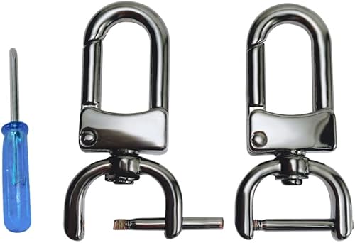 willikiva Anillos en D de repuesto giratorios para puerta de empuje, cierre de pinza de langosta, bolso de cuero para manualidades (latón antiguo,