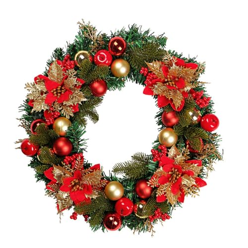 Couronnes de fleurs rouges de qualité supérieure pour décorations extérieures - 8