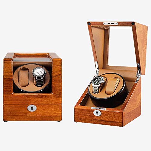 Preisvergleich Produktbild NBVCX Wohnaccessoires Aufbewahrungsboxen für 2 Uhren Uhrenbeweger Automatischer Uhrenwickler aus Holz Doppeluhren für Automatikuhren