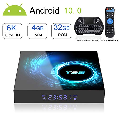 EASYTONE Android 10.0 TV Box 4GB Ram 32GB ROM,T95 Android TV Box Allwinner