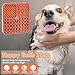 Aileem 4 Stück Leckmatte Hund, Schleckmatte Hund für Welpen Katze mit Saugnapf - Slow Feeder Hunde Leckmatte für Haustier Baden & Fellpflege, mit Silikonspatel + Bürste