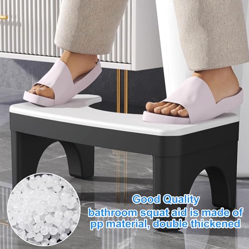 Taburete para Inodoro Espesas Extraíble, Taburete Fisiológico para Baño Antideslizantes y Sin Polvo, Banqueta WC Antiestreñimiento para Adultos y Niños Blanco - imagen 3