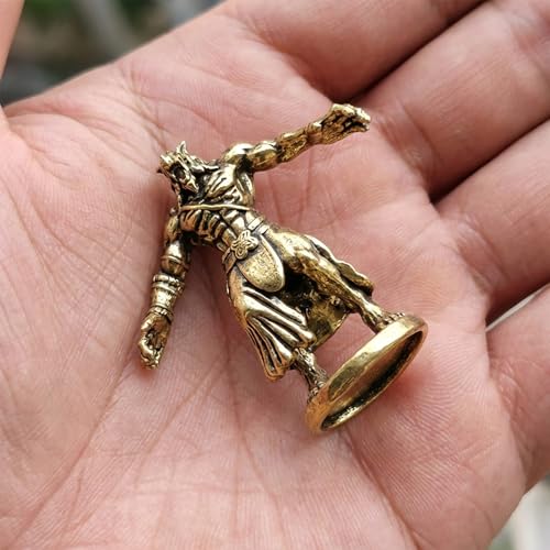 Figura estatua de hombre lobo en bronce cobre miniatura miniatura 5