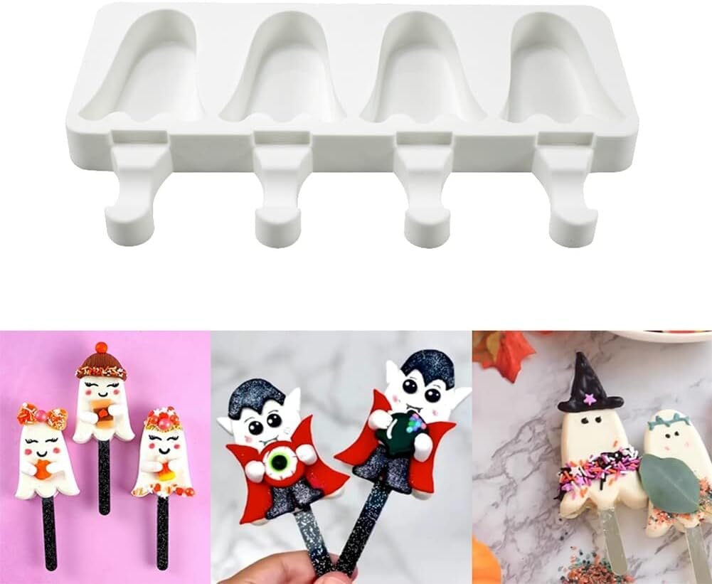 Silicone Popsicle Molds With 27 Cute Shapes - Christmas Tree, Dinosaur, Heart & More For DIY Ice Cream