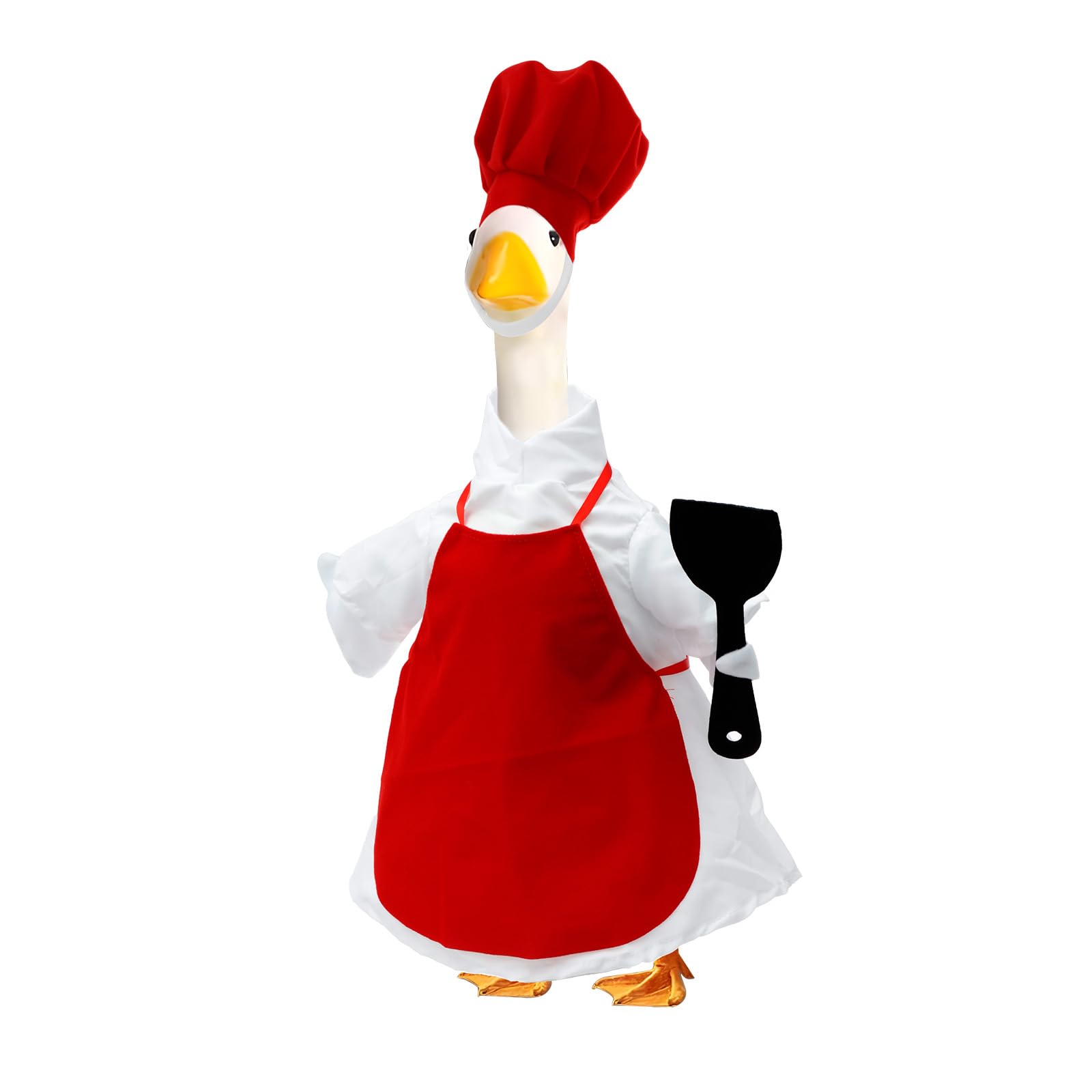 Porch Goose Outfits, Porch Goose Clothes, Spring Summer Porch Goose Hat Outfit Costume for 23 Inch Cement Goose Statue, Cute Porch Geese Accessories for Outdoor Patio Garden Lawn Porch Yard Decor